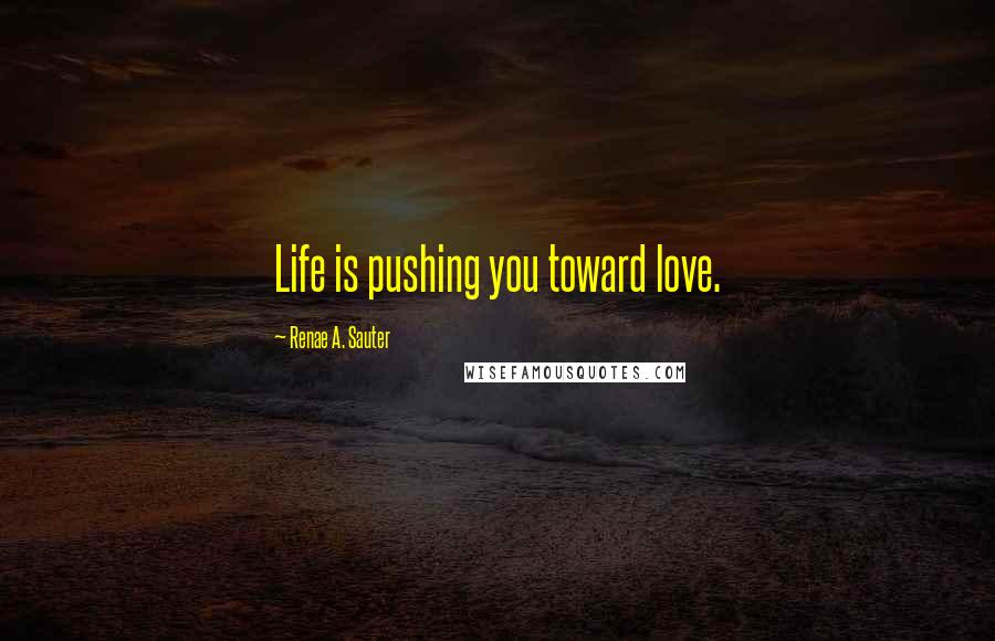 Renae A. Sauter Quotes: Life is pushing you toward love.