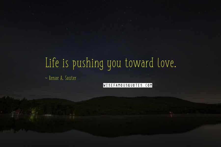 Renae A. Sauter Quotes: Life is pushing you toward love.