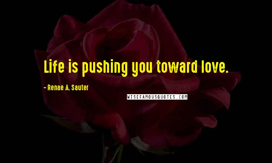 Renae A. Sauter Quotes: Life is pushing you toward love.