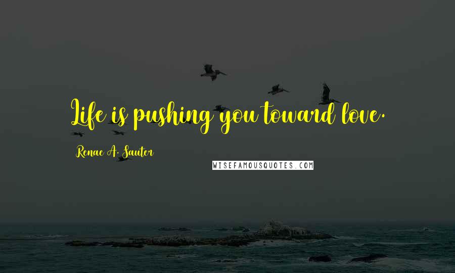 Renae A. Sauter Quotes: Life is pushing you toward love.