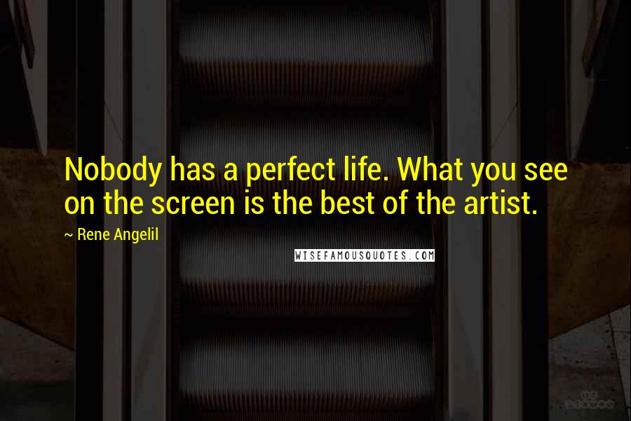 Rene Angelil Quotes: Nobody has a perfect life. What you see on the screen is the best of the artist.