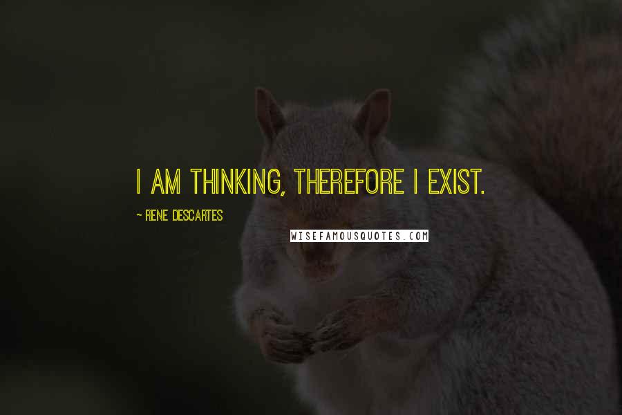 Rene Descartes Quotes: I am thinking, therefore I exist.