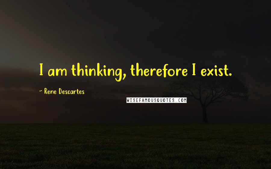 Rene Descartes Quotes: I am thinking, therefore I exist.