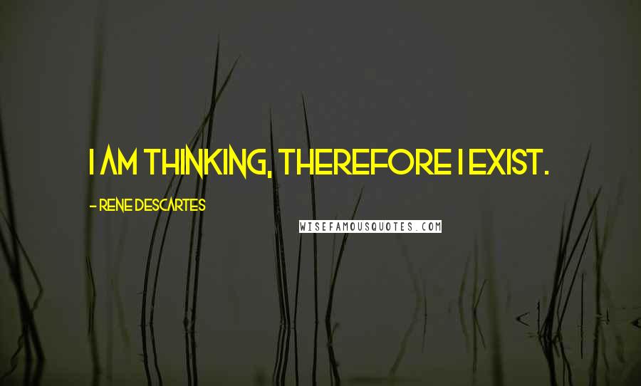 Rene Descartes Quotes: I am thinking, therefore I exist.