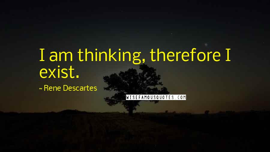 Rene Descartes Quotes: I am thinking, therefore I exist.