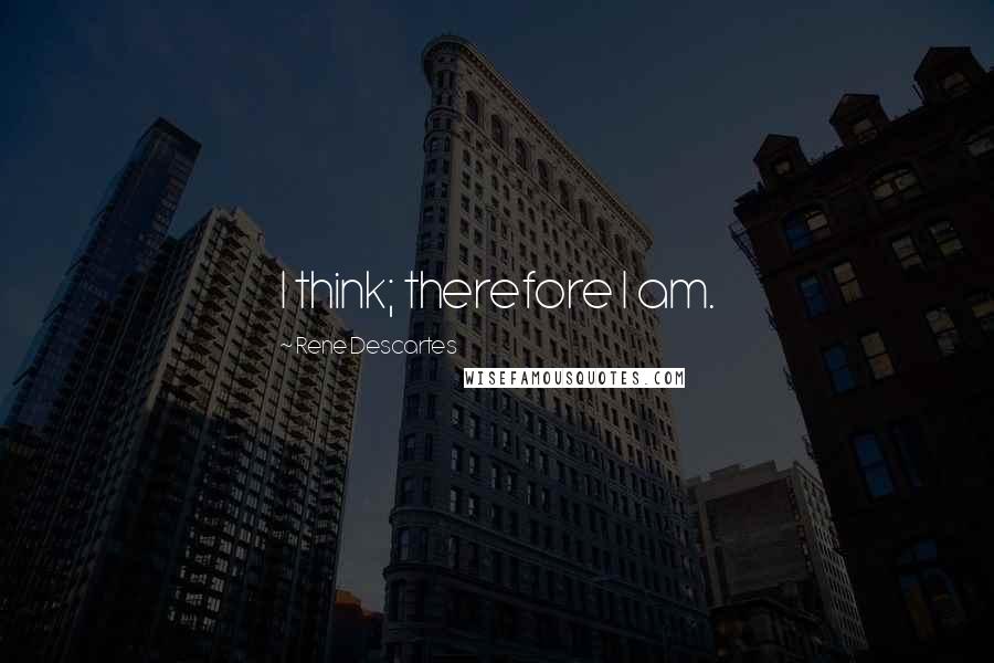 Rene Descartes Quotes: I think; therefore I am.