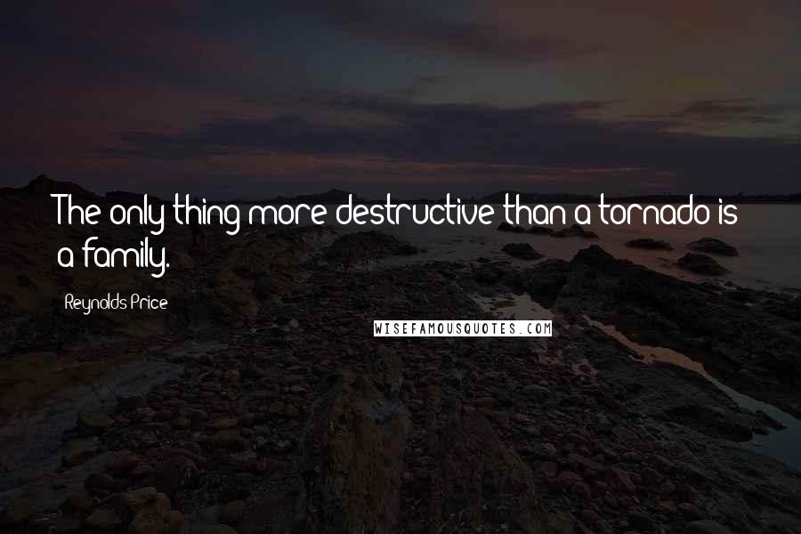 Reynolds Price Quotes: The only thing more destructive than a tornado is a family.