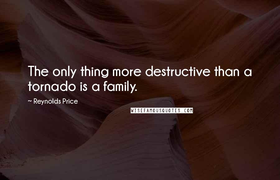 Reynolds Price Quotes: The only thing more destructive than a tornado is a family.