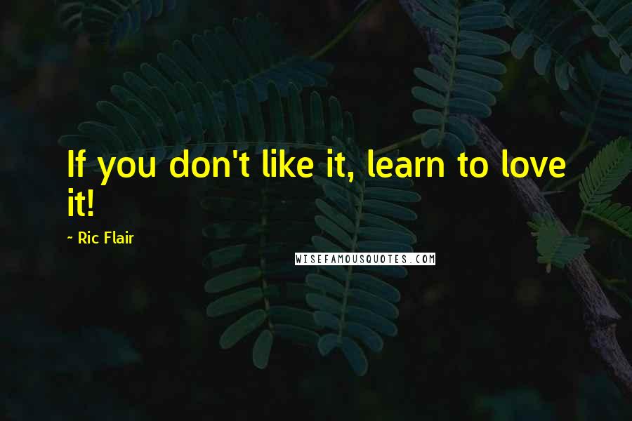 Ric Flair Quotes: If you don't like it, learn to love it!