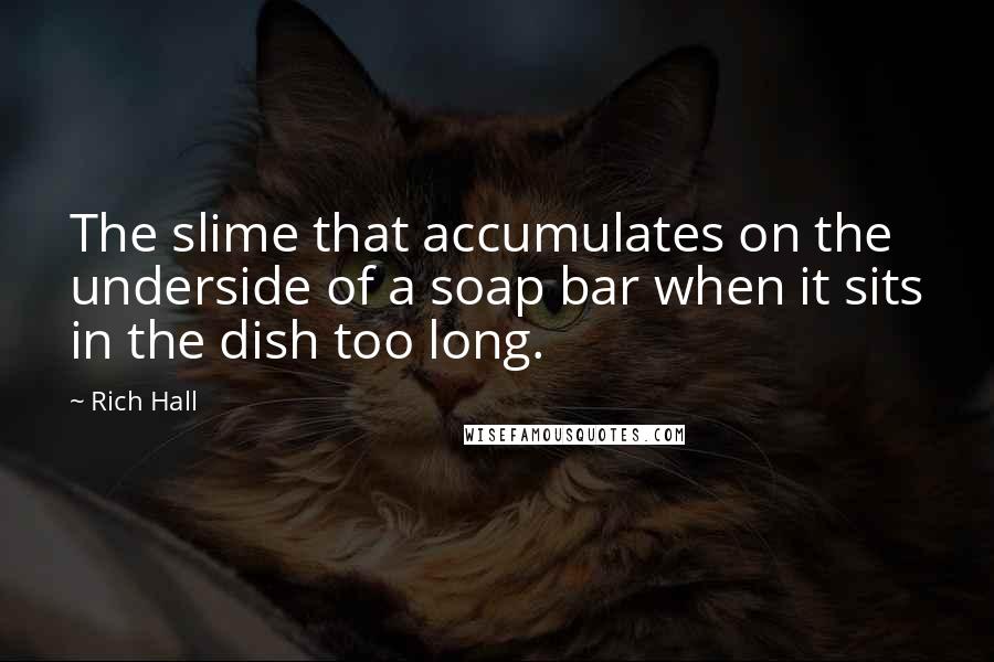 Rich Hall Quotes: The slime that accumulates on the underside of a soap bar when it sits in the dish too long.