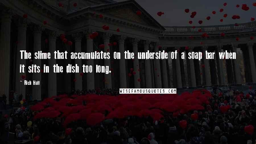 Rich Hall Quotes: The slime that accumulates on the underside of a soap bar when it sits in the dish too long.