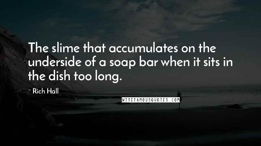 Rich Hall Quotes: The slime that accumulates on the underside of a soap bar when it sits in the dish too long.