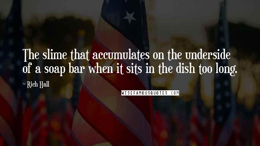 Rich Hall Quotes: The slime that accumulates on the underside of a soap bar when it sits in the dish too long.