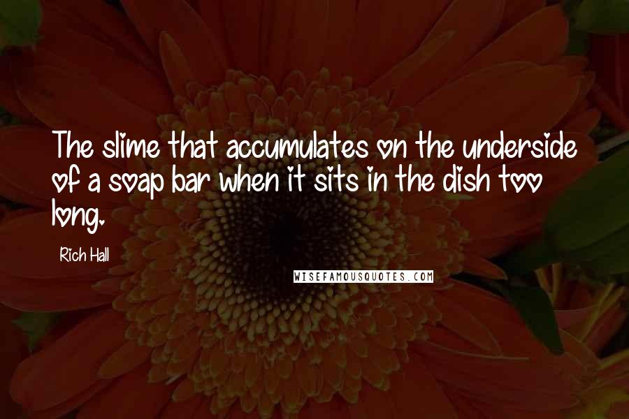 Rich Hall Quotes: The slime that accumulates on the underside of a soap bar when it sits in the dish too long.