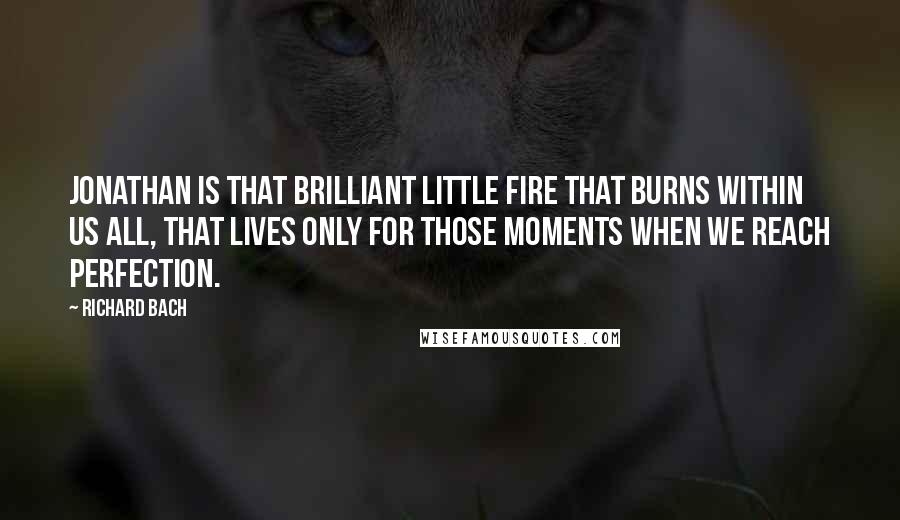 Richard Bach Quotes: Jonathan is that brilliant little fire that burns within us all, that lives only for those moments when we reach perfection.