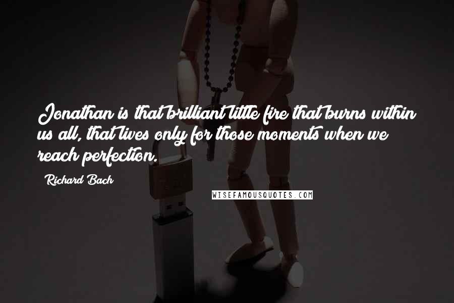 Richard Bach Quotes: Jonathan is that brilliant little fire that burns within us all, that lives only for those moments when we reach perfection.