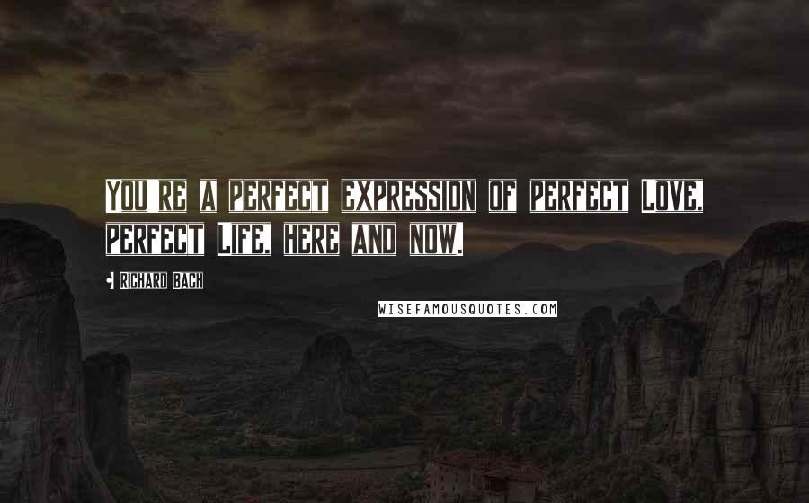 Richard Bach Quotes: You're a perfect expression of perfect Love, perfect Life, here and now.