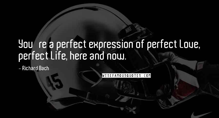 Richard Bach Quotes: You're a perfect expression of perfect Love, perfect Life, here and now.