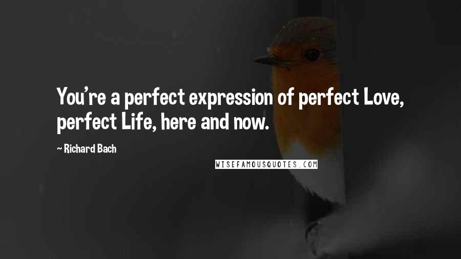 Richard Bach Quotes: You're a perfect expression of perfect Love, perfect Life, here and now.