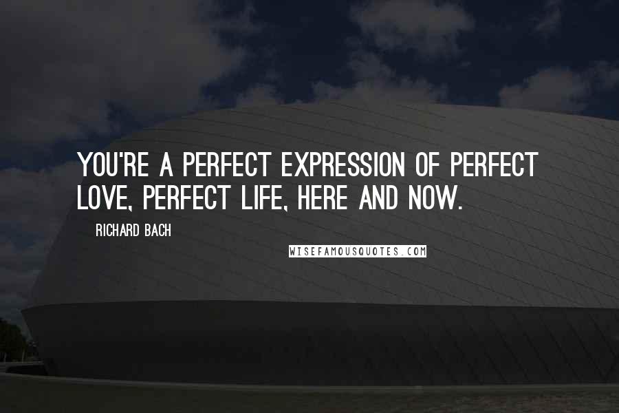 Richard Bach Quotes: You're a perfect expression of perfect Love, perfect Life, here and now.