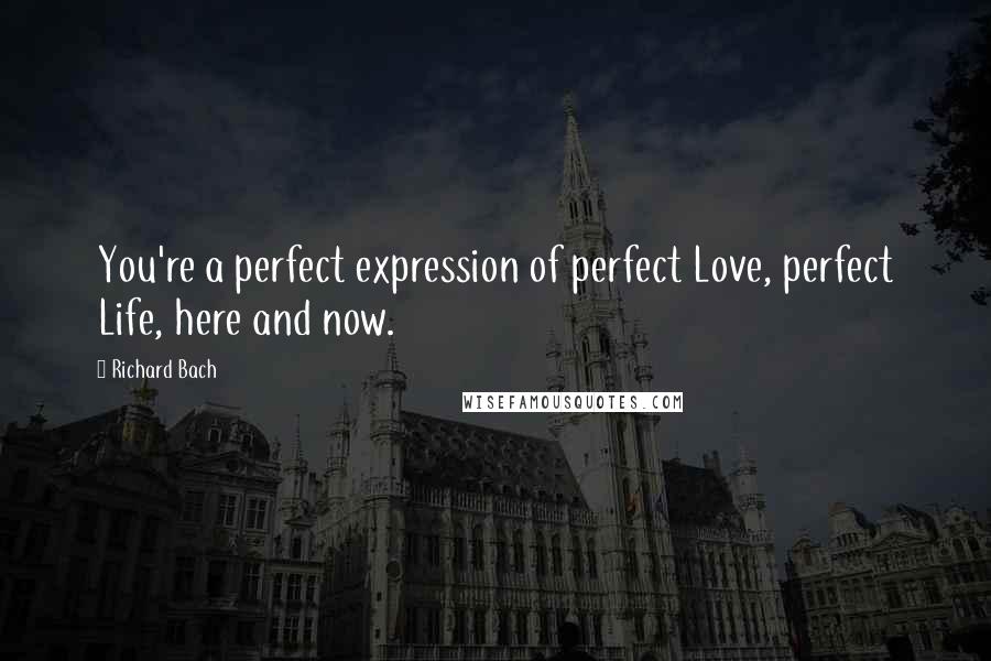 Richard Bach Quotes: You're a perfect expression of perfect Love, perfect Life, here and now.