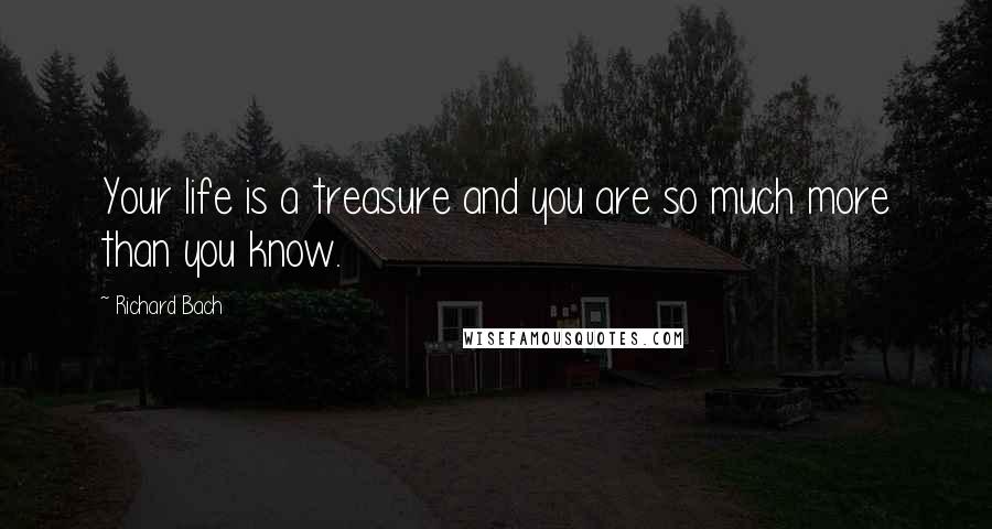 Richard Bach Quotes: Your life is a treasure and you are so much more than you know.