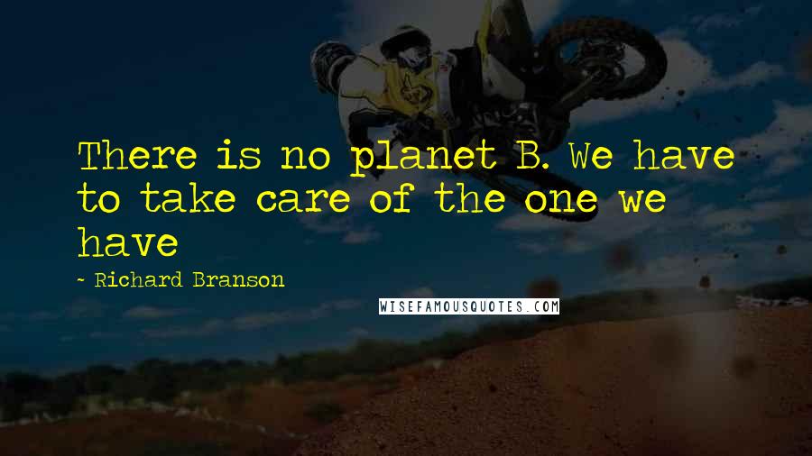 Richard Branson Quotes There Is No Planet B We Have To Take Care