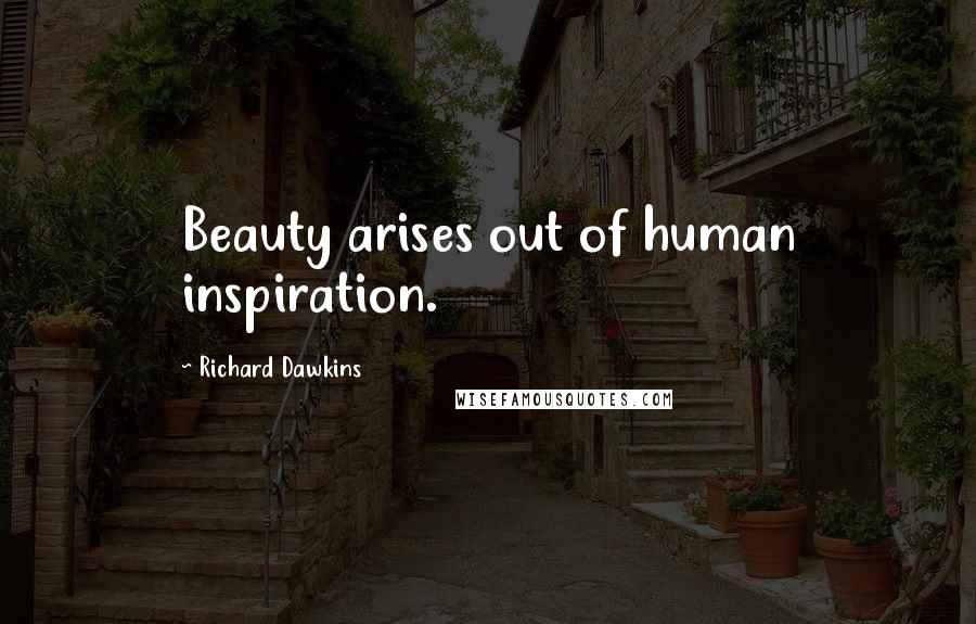 Richard Dawkins Quotes: Beauty arises out of human inspiration.