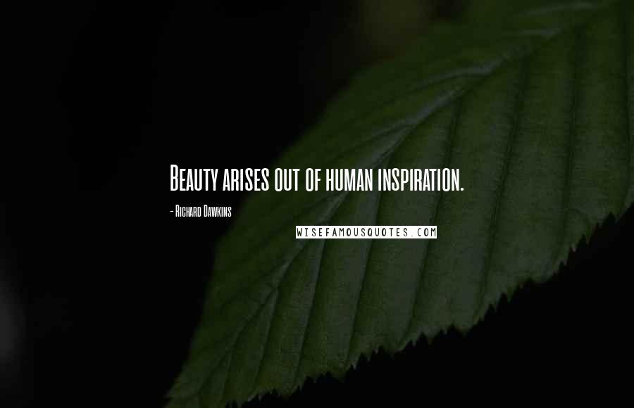 Richard Dawkins Quotes: Beauty arises out of human inspiration.