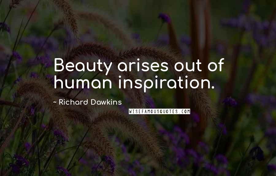 Richard Dawkins Quotes: Beauty arises out of human inspiration.