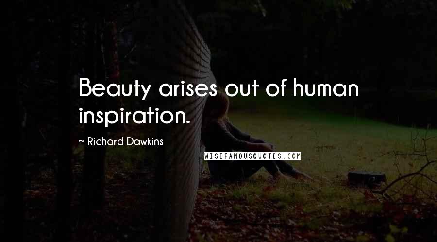 Richard Dawkins Quotes: Beauty arises out of human inspiration.