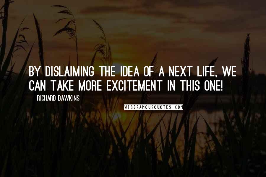 Richard Dawkins Quotes: By dislaiming the idea of a next life, we can take more excitement in this one!