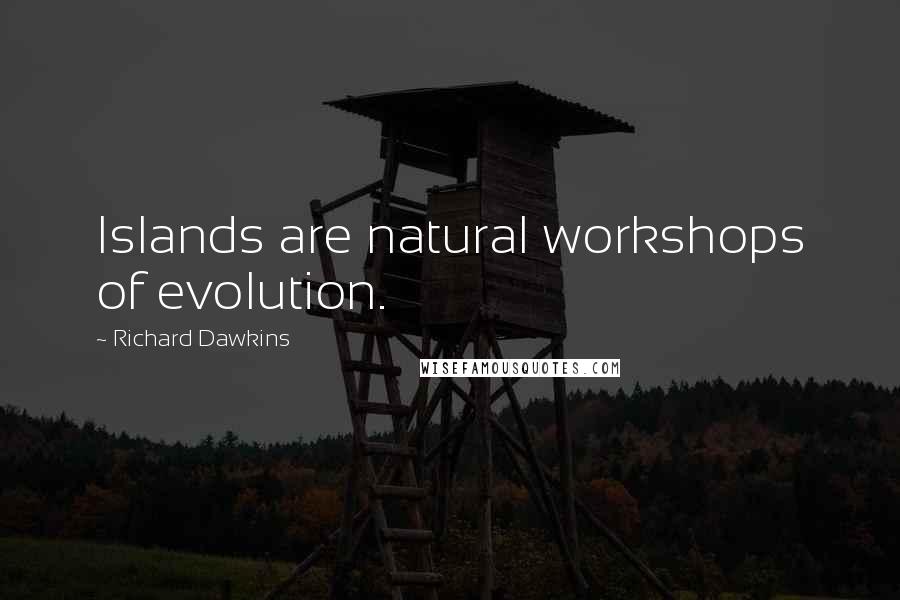 Richard Dawkins Quotes: Islands are natural workshops of evolution.