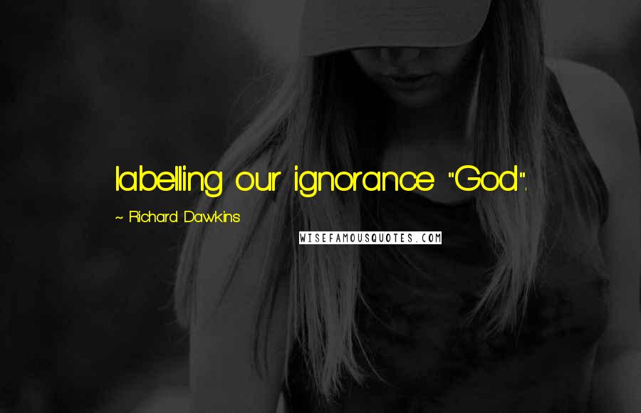 Richard Dawkins Quotes: labelling our ignorance "God".