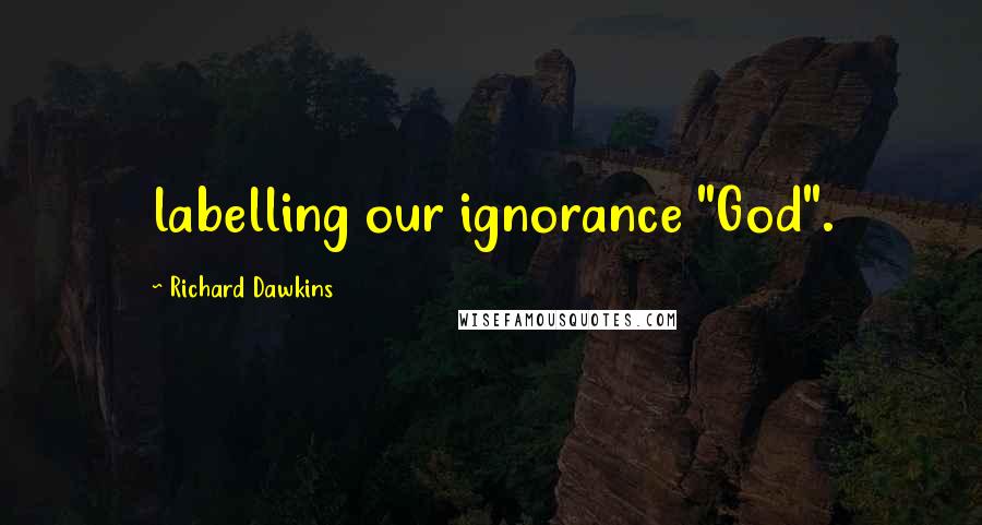 Richard Dawkins Quotes: labelling our ignorance "God".