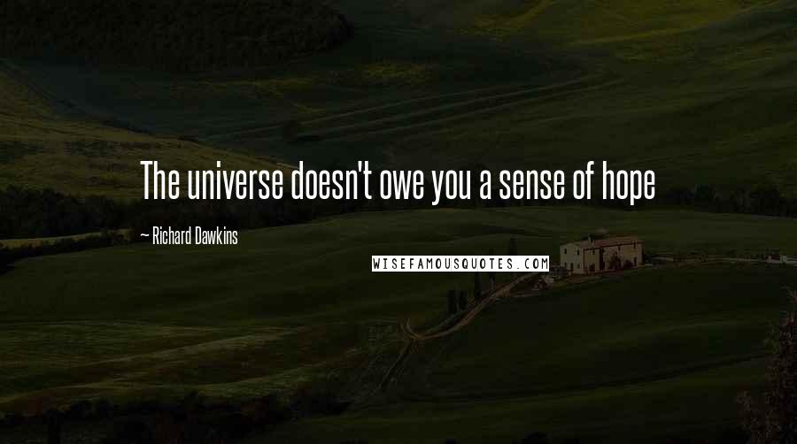 Richard Dawkins Quotes: The universe doesn't owe you a sense of hope