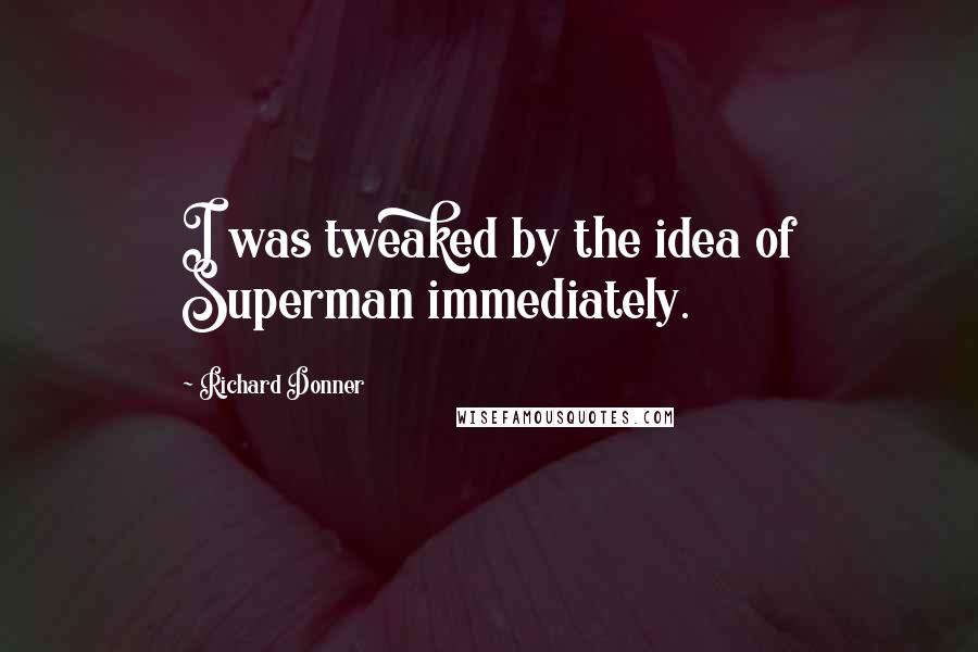 Richard Donner Quotes: I was tweaked by the idea of Superman immediately.