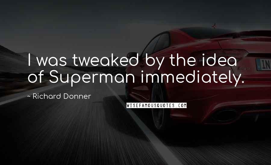 Richard Donner Quotes: I was tweaked by the idea of Superman immediately.