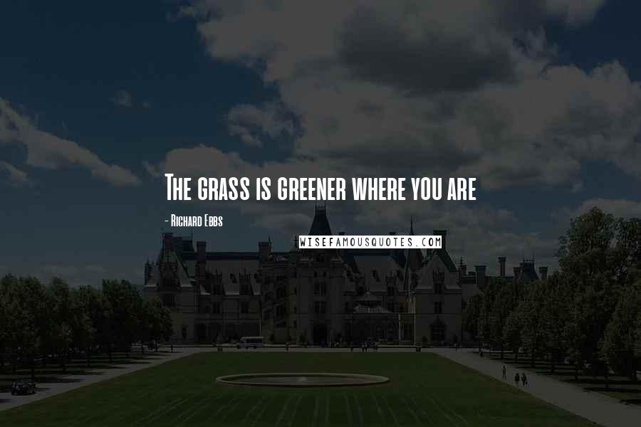 Richard Ebbs Quotes: The grass is greener where you are