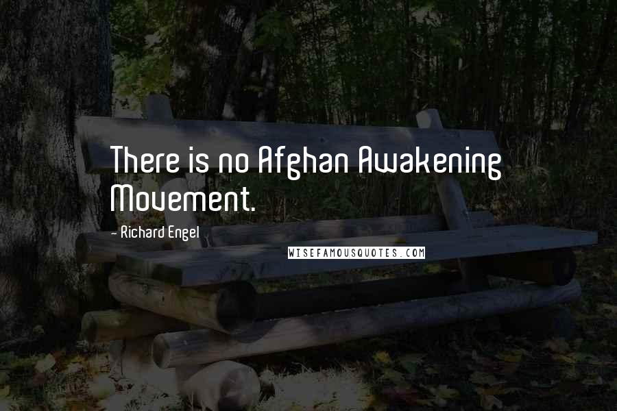 Richard Engel Quotes: There is no Afghan Awakening Movement.