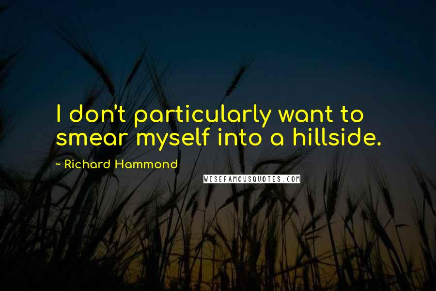 Richard Hammond Quotes: I don't particularly want to smear myself into a hillside.