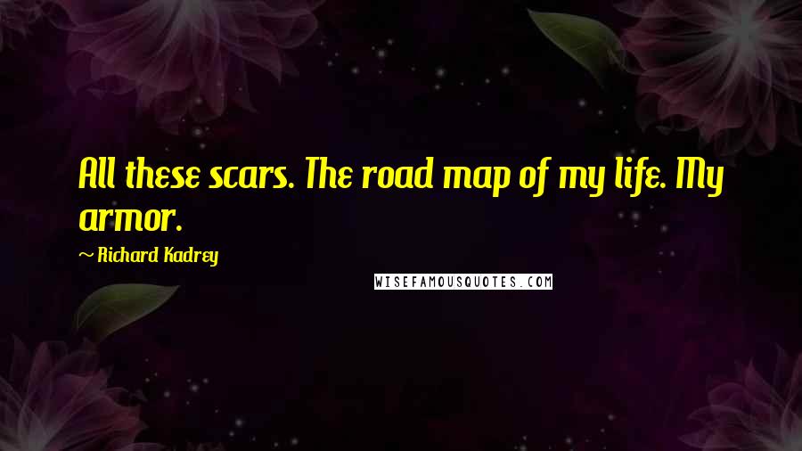 Richard Kadrey Quotes: All these scars. The road map of my life. My armor.