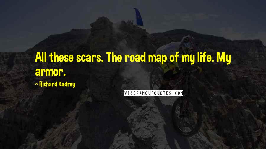 Richard Kadrey Quotes: All these scars. The road map of my life. My armor.