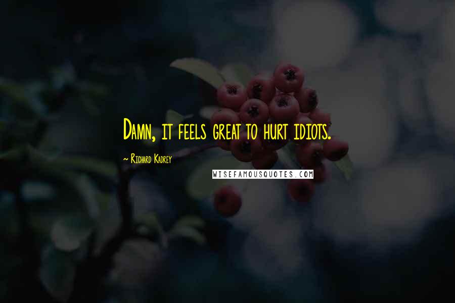 Richard Kadrey Quotes: Damn, it feels great to hurt idiots.