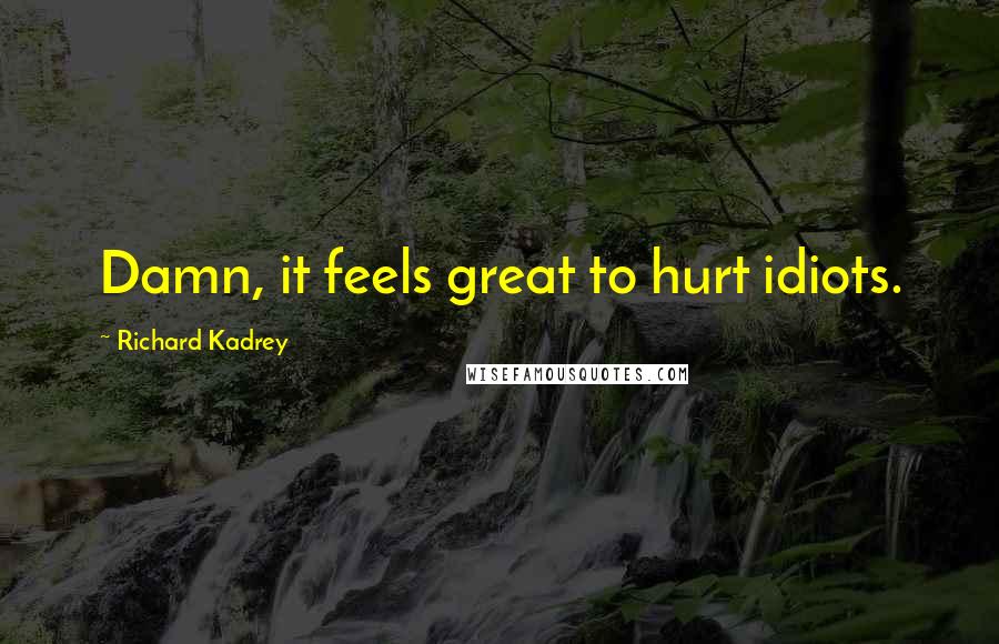 Richard Kadrey Quotes: Damn, it feels great to hurt idiots.