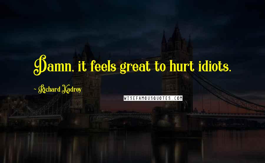 Richard Kadrey Quotes: Damn, it feels great to hurt idiots.