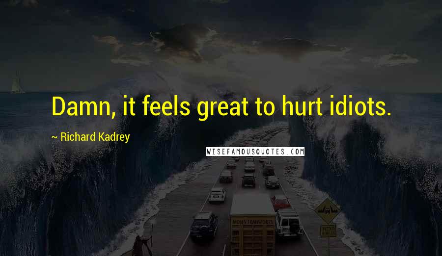 Richard Kadrey Quotes: Damn, it feels great to hurt idiots.