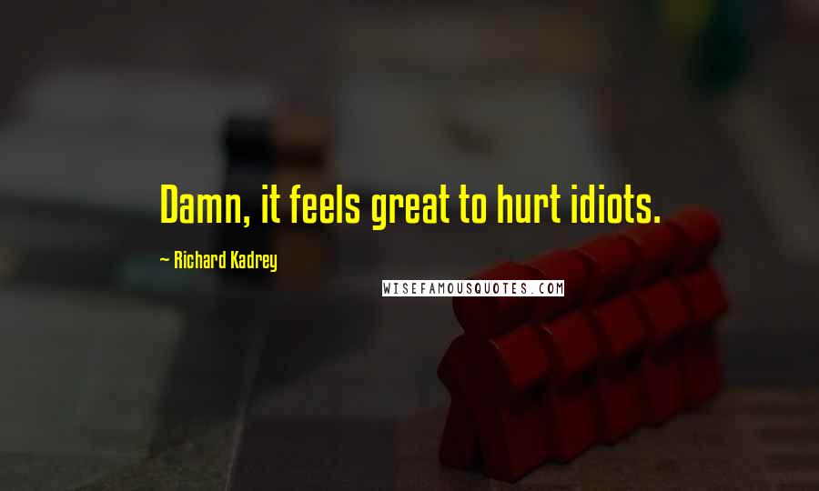 Richard Kadrey Quotes: Damn, it feels great to hurt idiots.