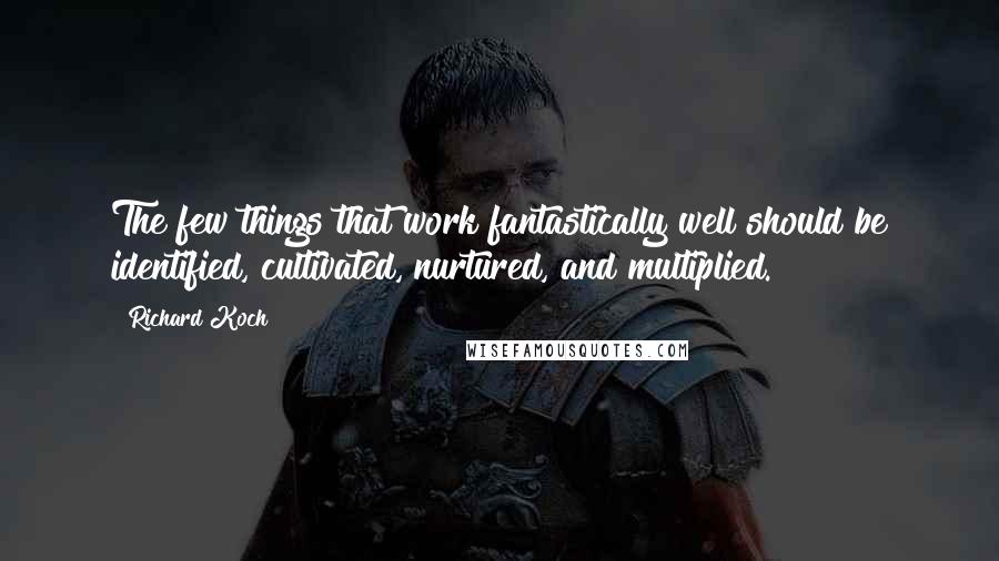 Richard Koch Quotes: The few things that work fantastically well should be identified, cultivated, nurtured, and multiplied.