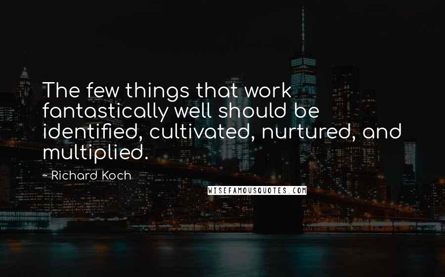 Richard Koch Quotes: The few things that work fantastically well should be identified, cultivated, nurtured, and multiplied.